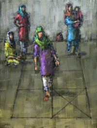 Zahid Saleem, 18 x 24 Inch, Acrylic on Canvas, Figurative Painting, AC-ZS-070